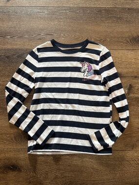 Abercrombie kids strip unicorn long sleeve 9/10